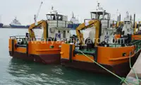 19 Meter Multicat type workboat 20t/m Twin Screw  Knuckle Boom Crane