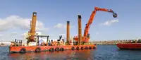 35M BACKHOE DREDGE BARGE FOR SALE